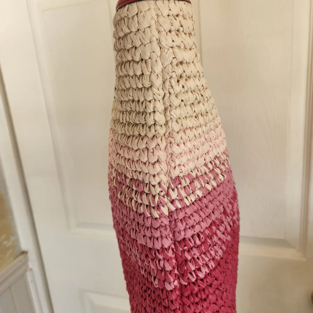 Michael Kors NWOT Large Ombre Straw Tote - Picture 4 of 9